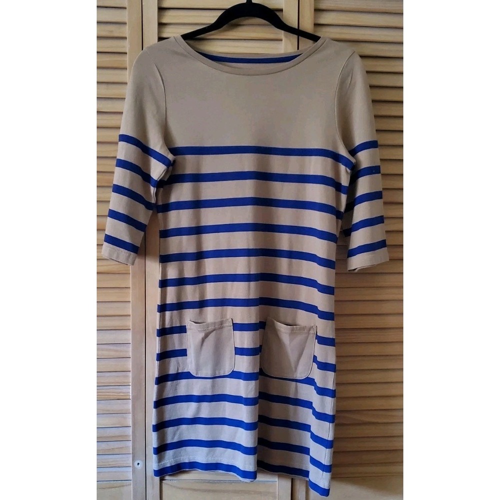 Boden Breton Nautical Striped Mini Dress Crewneck Pullover Tunic Top Size 4